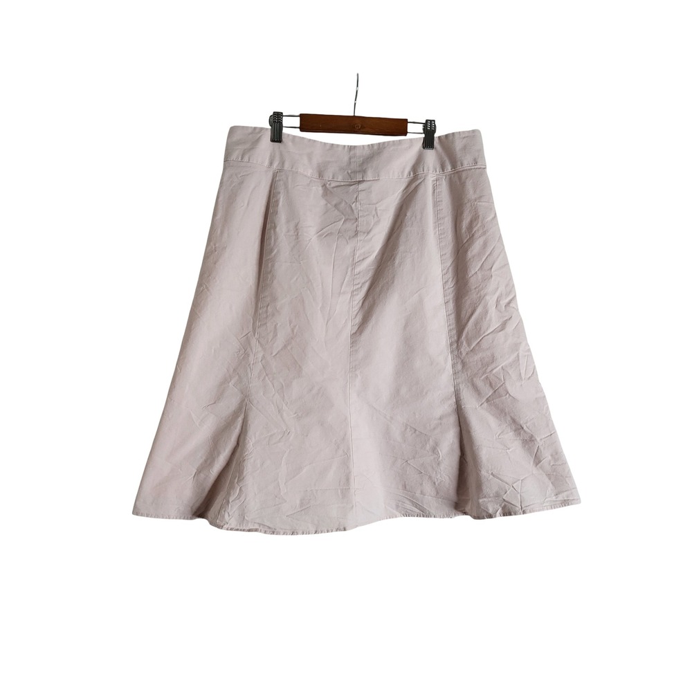 Gap Pale Pink A-Line Knee Length Skirt Size 12 Cotton Blend Lined Prairie Chic